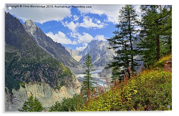 Vista Alps - Mer De Glace Acrylic by Chris Wooldridge