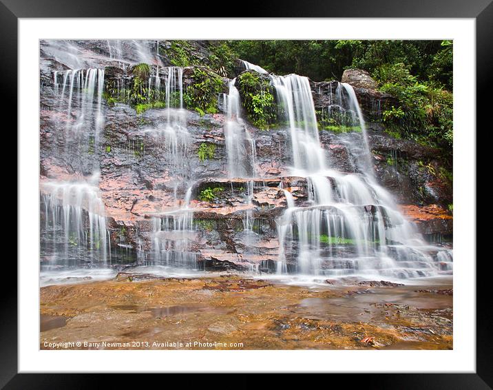 Colour Falls Framed Mounted Print by Barry Newman