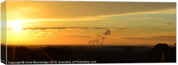 Lincolnhire Sun rise Canvas Print by Chris Wooldridge