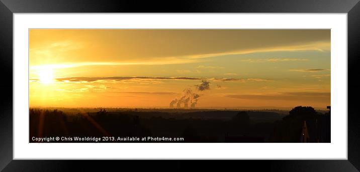 Lincolnhire Sun rise Framed Mounted Print by Chris Wooldridge