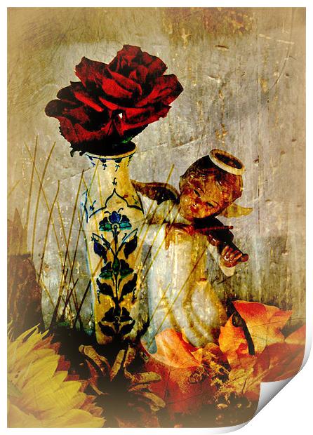 Angelic Roses Print by Jacqui Kilcoyne
