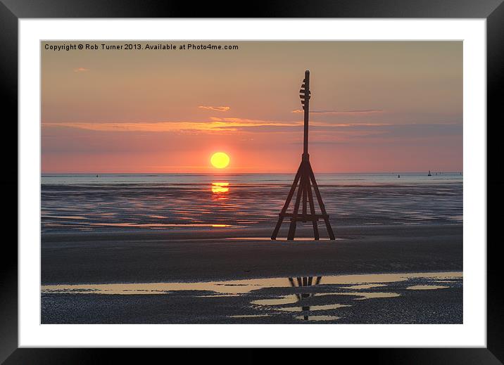 Sunset at Crosby Framed Mounted Print by Rob Turner