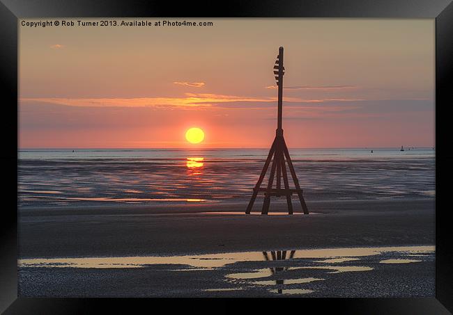 Sunset at Crosby Framed Print by Rob Turner