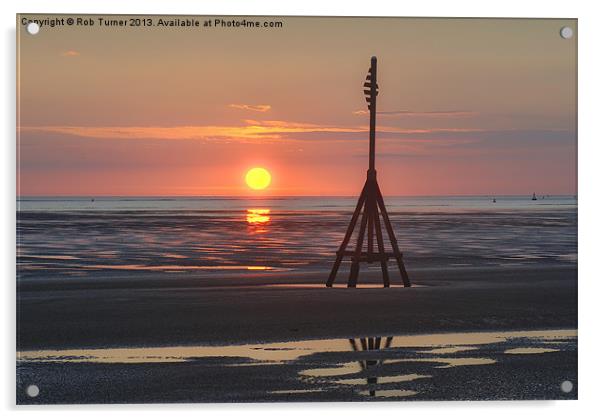 Sunset at Crosby Acrylic by Rob Turner