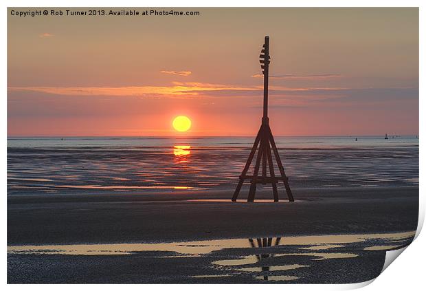 Sunset at Crosby Print by Rob Turner