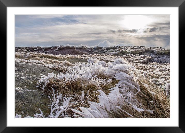 A Icy Kinder Scout Framed Mounted Print by Phil Tinkler