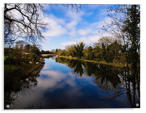 Kennet and Avon Canal, Kintbury, Berkshire, Englan Acrylic by Mark Llewellyn