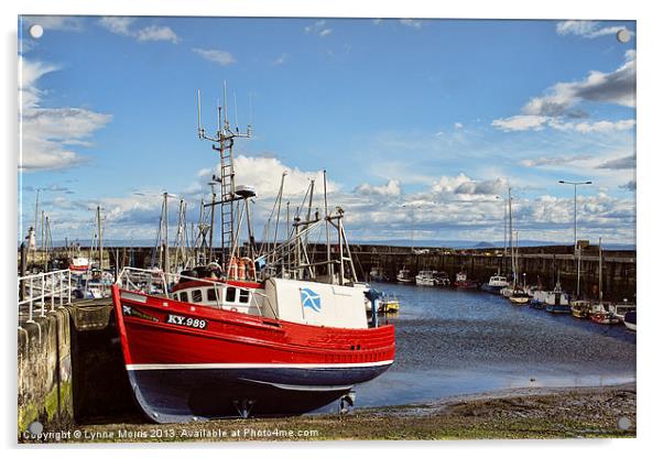 Big Red Boat Acrylic by Lynne Morris (Lswpp)