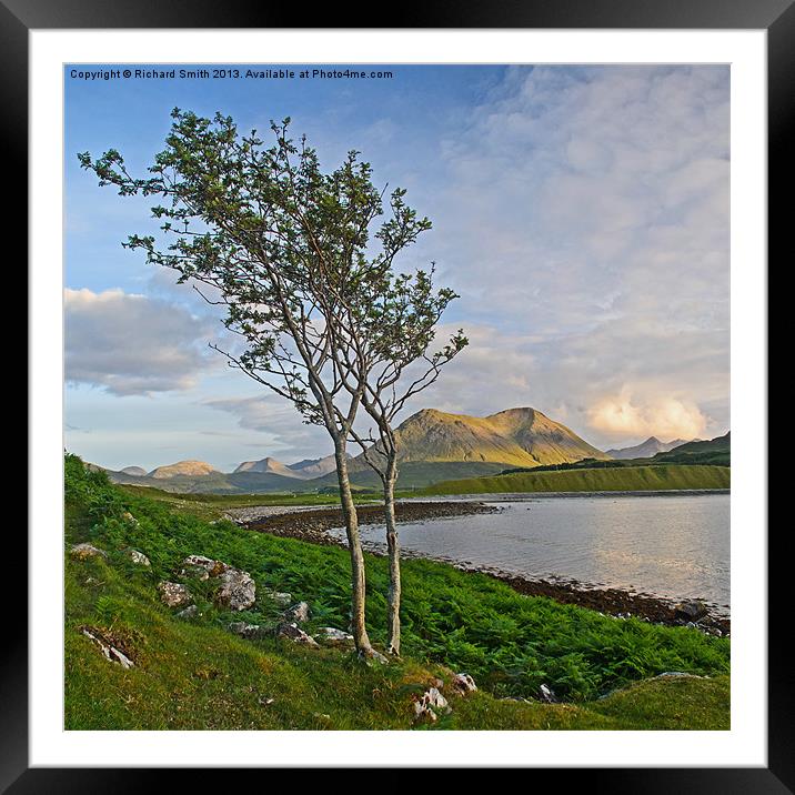 Braes beach and Glamaig Framed Mounted Print by Richard Smith