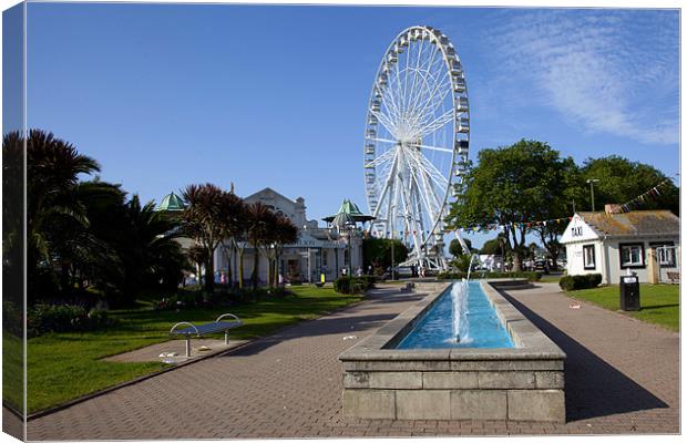 Olympic Ferris Wheel at Torquay Canvas Print by Philip Berry