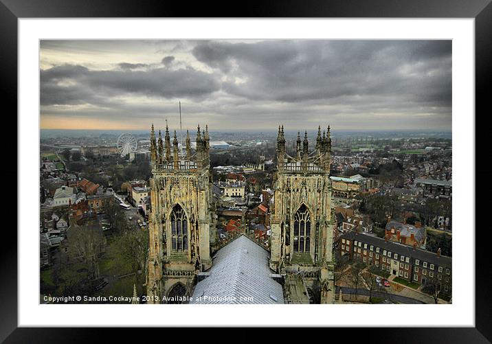 York Minster, View From The Tower Framed Mounted Print by Sandi-Cockayne ADPS