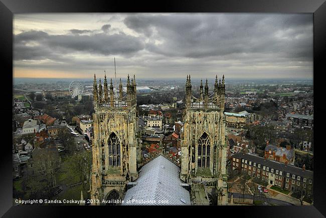 York Minster, View From The Tower Framed Print by Sandi-Cockayne ADPS