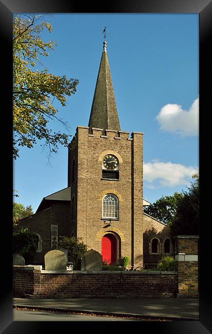 St Dunstans Church, Feltham Framed Print by graham young