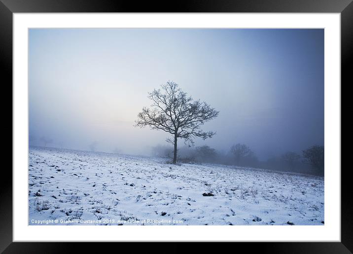 Lonely Tree Framed Mounted Print by Graham Custance