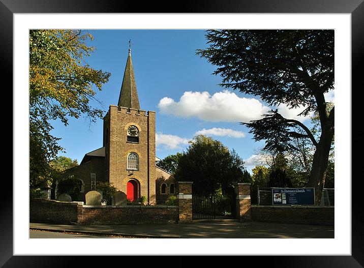 St Dunstans Church, Feltham Framed Mounted Print by graham young