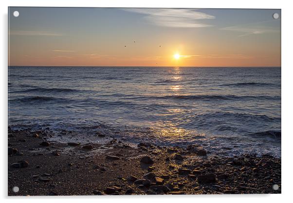Monk Haven Morning Sunrise, Pembrokeshire Acrylic by Simon West