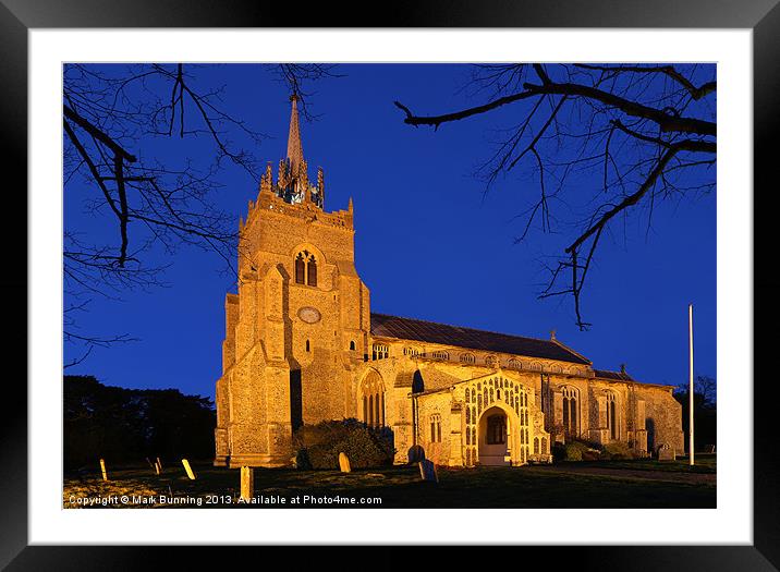 St Peter and St Paul, East Harling Landscape Framed Mounted Print by Mark Bunning