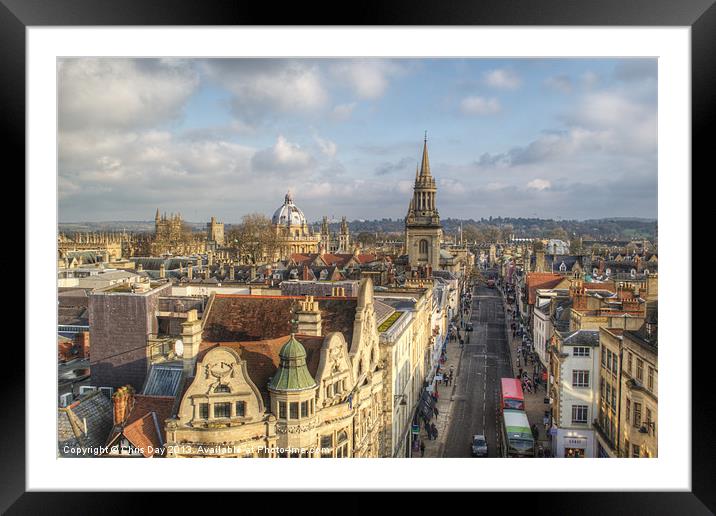 Oxford High Street Framed Mounted Print by Chris Day