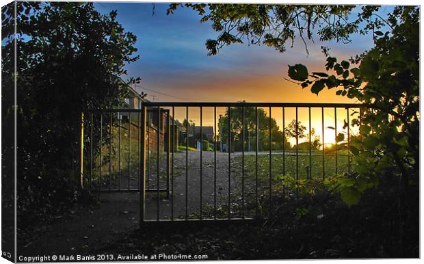 Sunrise in my Street Canvas Print by Mark  F Banks