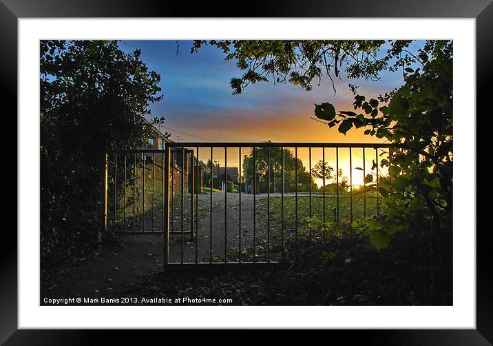 Sunrise in my Street Framed Mounted Print by Mark  F Banks