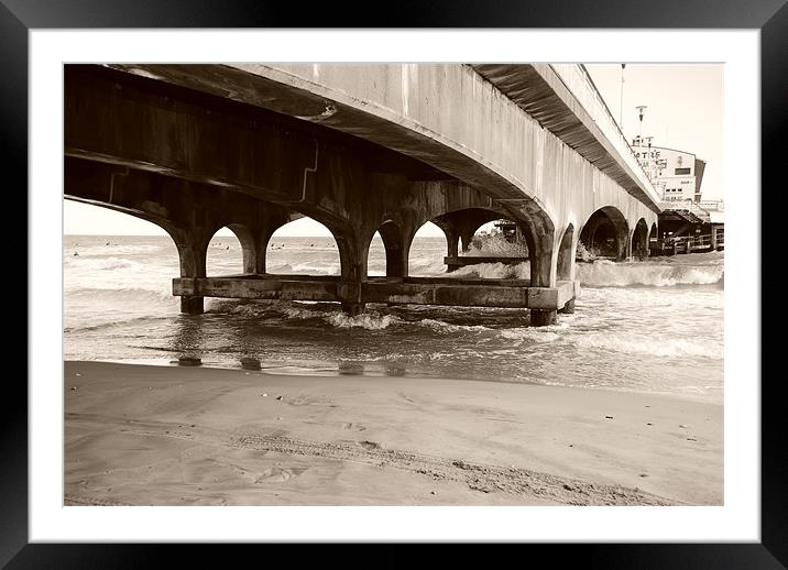 Under the pier!  Framed Mounted Print by Francis  Mara Primon