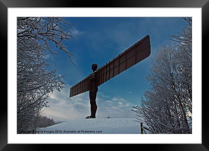 Angel in the Snow Framed Mounted Print by David Pringle