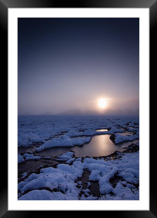 Winters Sunset Framed Mounted Print by Simon Wrigglesworth