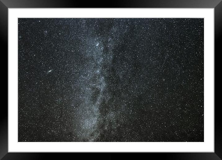 Milky Way with Gemind Meteor Framed Mounted Print by Darryl Luscombe