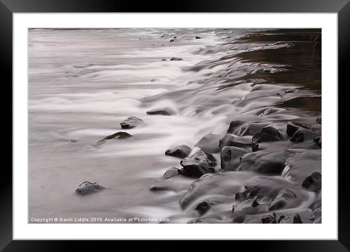 Running Water Framed Mounted Print by Gavin Liddle