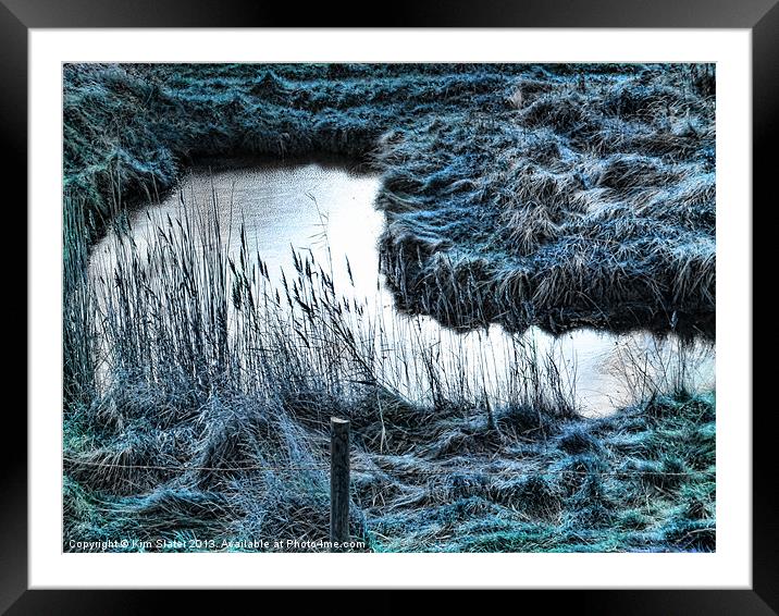 Frozen Pond Framed Mounted Print by Kim Slater