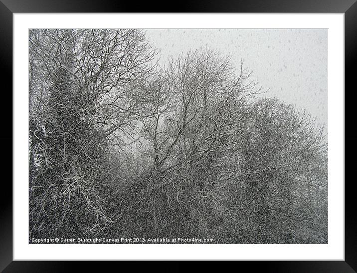 A Snowy Day Framed Mounted Print by Darren Burroughs