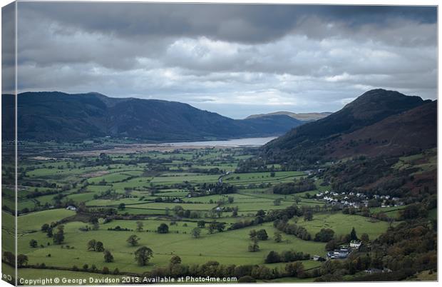 Basenthwaite Along the Valley Canvas Print by George Davidson