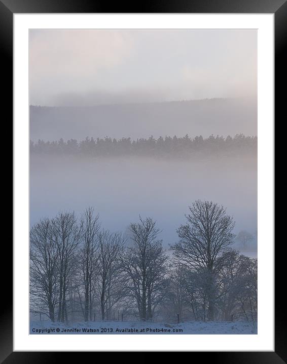 Winter Mist 1 Framed Mounted Print by Jennifer Henderson