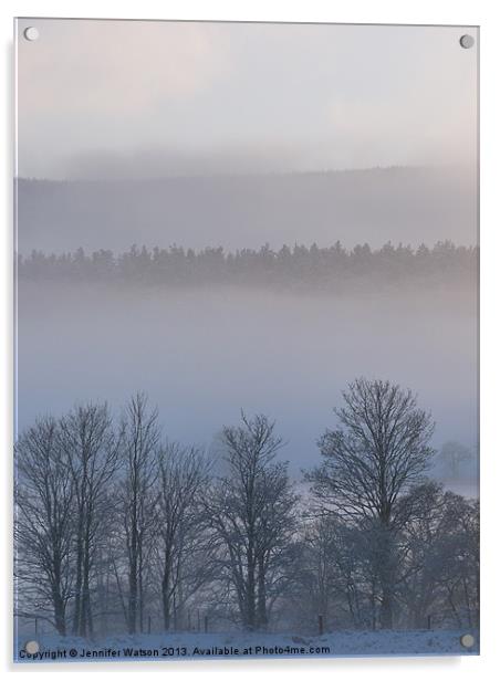 Winter Mist 1 Acrylic by Jennifer Henderson