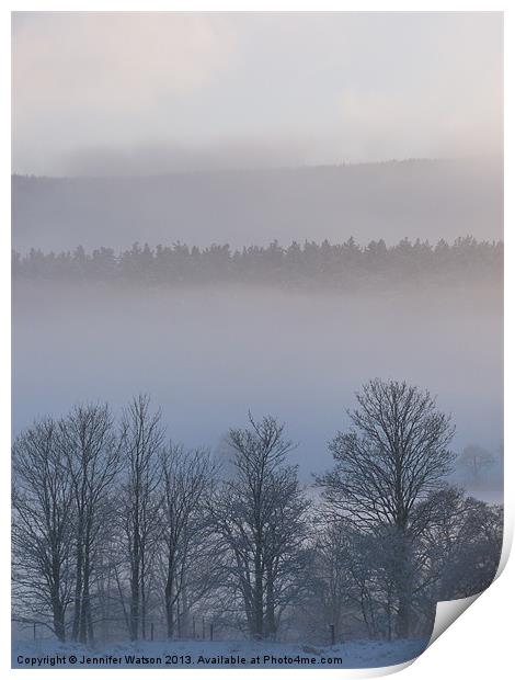 Winter Mist 1 Print by Jennifer Henderson