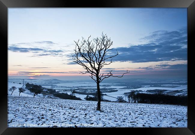 Winter Landscape Framed Print by Graham Custance