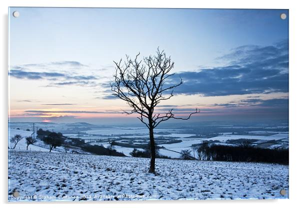 Winter Landscape Acrylic by Graham Custance