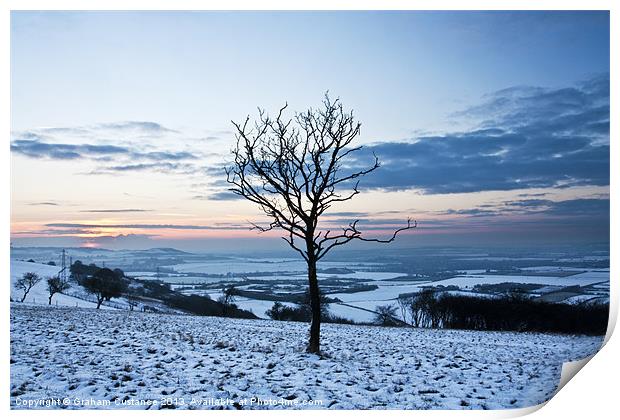 Winter Landscape Print by Graham Custance