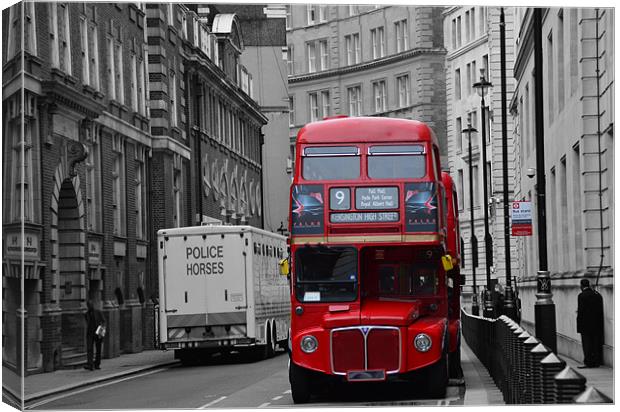 London Red Bus Canvas Print by Fine art by Rina