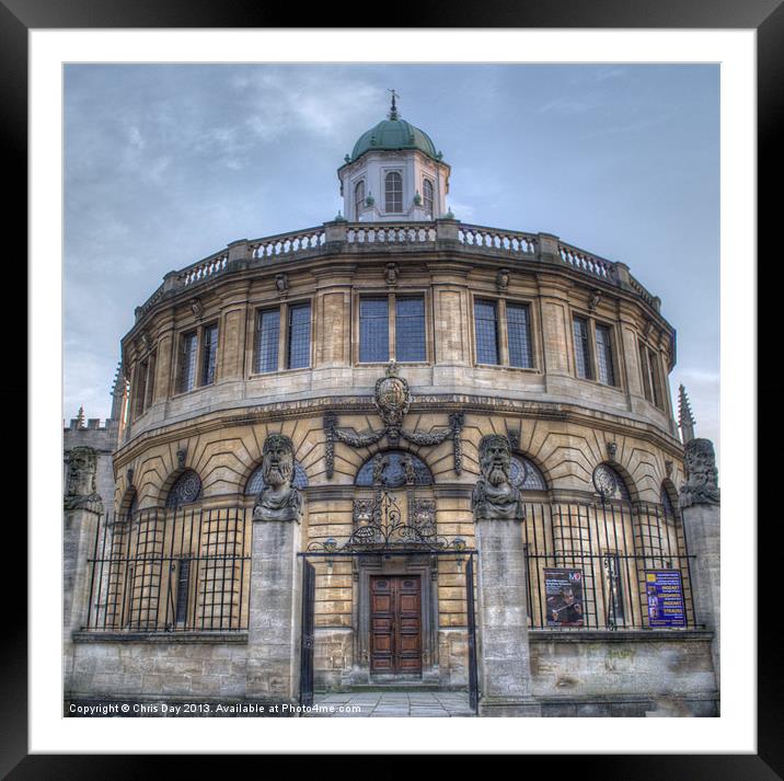 Sheldonian Theatre Oxford Framed Mounted Print by Chris Day
