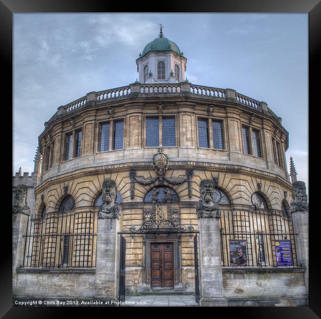 Sheldonian Theatre Oxford Framed Print by Chris Day