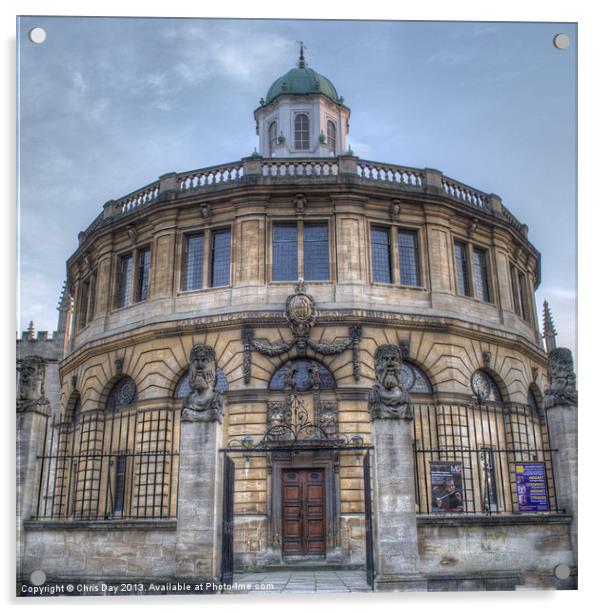 Sheldonian Theatre Oxford Acrylic by Chris Day