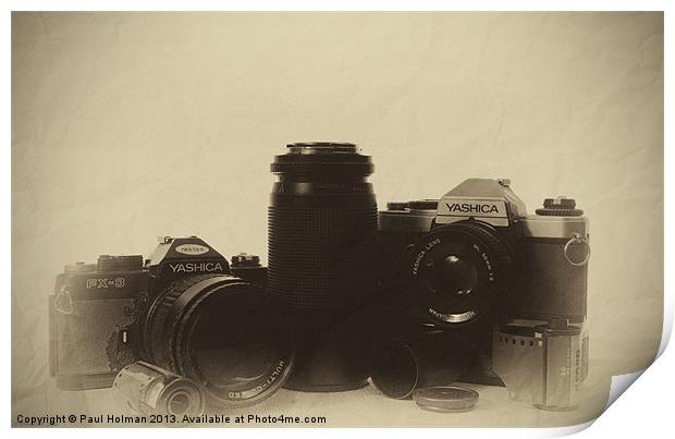 35mm Cameras Print by Paul Holman Photography