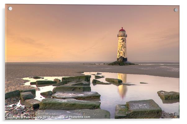Talacre Lighthouse Acrylic by Pete Lawless