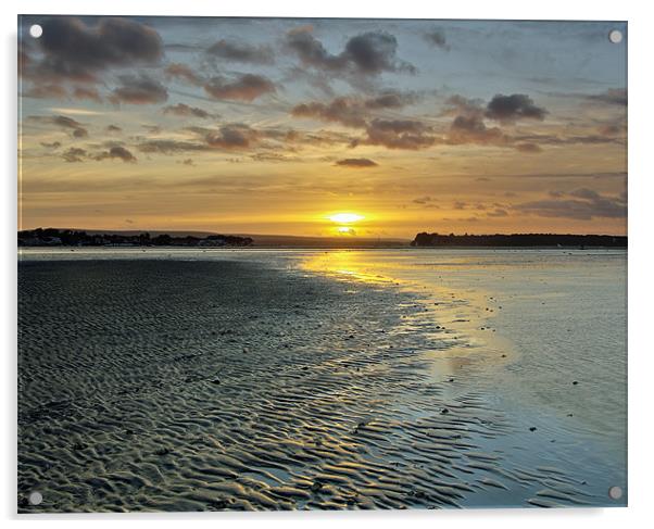 Brownsea Island Sunset Acrylic by Jennie Franklin