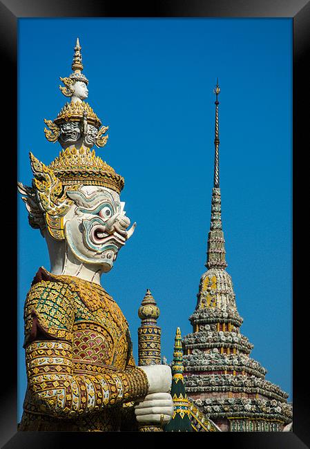 Guardian Statue Grand Palace Bangkok Framed Print by Mark Llewellyn