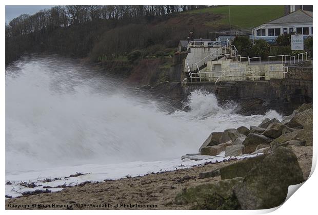 Stormy falmouth Print by Brian Roscorla