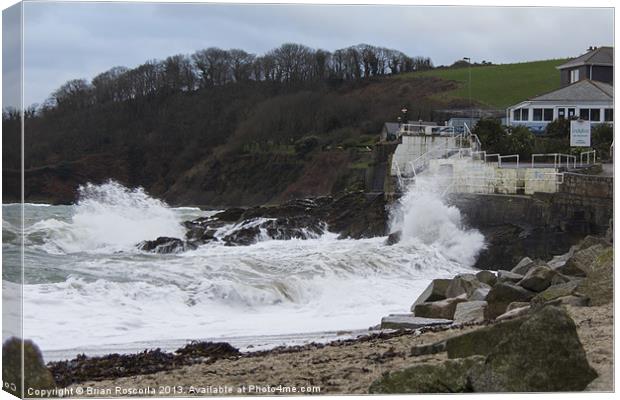 Stormy falmouth Canvas Print by Brian Roscorla