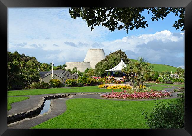 Ilfracombe Gardens and Bandstand Devon Framed Print by Diana Mower