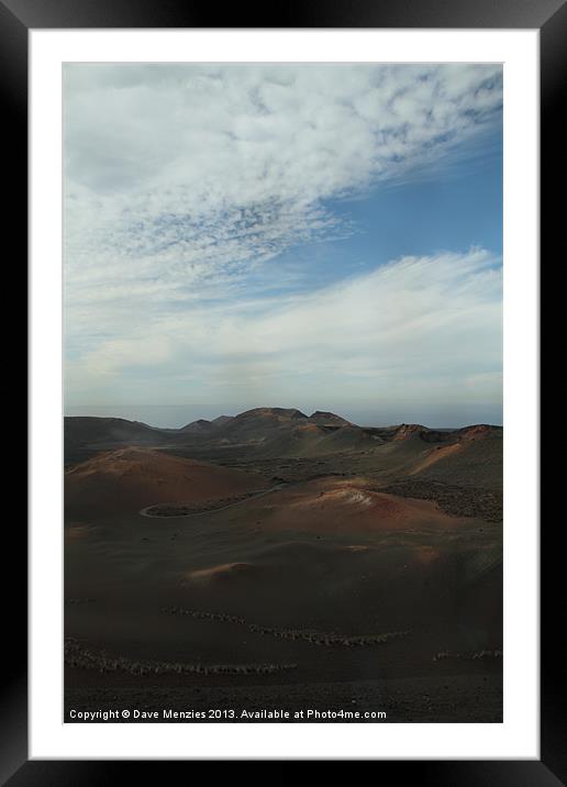 Timanfaya Framed Mounted Print by Dave Menzies